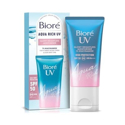 Biore Biore Bioré Uv Aqua Rich Glowy Weightless Moisturiser J-Beauty Spf 50 50ml