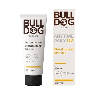 Bulldog Bulldog Skincare Anytime Daily Spf 30 Face Moisturiser For Men, Men's Cream, Uva/uvb Sun Protection, 75ml