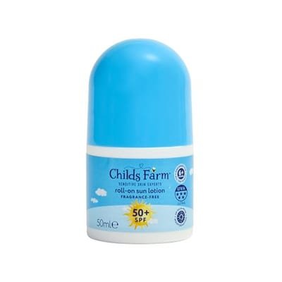 Child's Farm Childs Farm Spf 50+ Roll-On Sun Lotion 50Ml Fragrance Free Sunscreen For Kids & Sensitive Skin