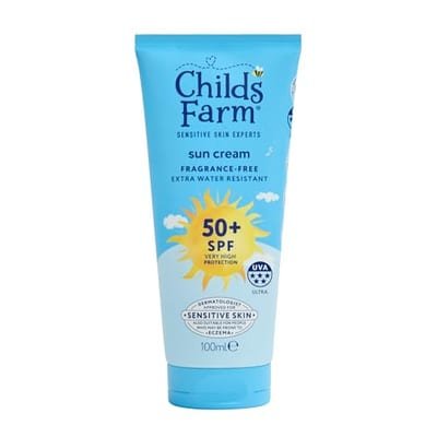 Child's Farm Childs Farm Spf 50+ Sun Cream 100Ml Fragrance Free Sunscreen For Kids & Sensitive Skin