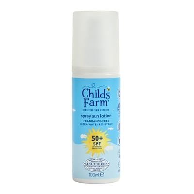 Child's Farm Childs Farm Spf 50+ Sun Lotion Spray 100Ml Fragrance Free Sunscreen For Kids & Sensitive Skin