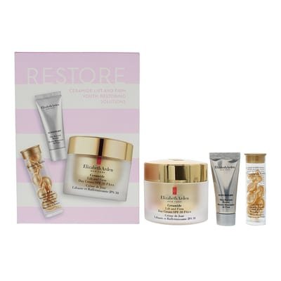 Elizabeth Arden Elizabeth Arden Restore 3 Piece Gift Set: Ceramide SPF 30 PA++ Day Cream 50ml - Serum Capsules 7pcs - Superstart Booster 5ml