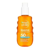 Garnier Garnier Ambre Solaire Sensitive Advanced Spf50 Hydrating Sun Cream Protection Water Face, Body, Hair & Scalp 150ml