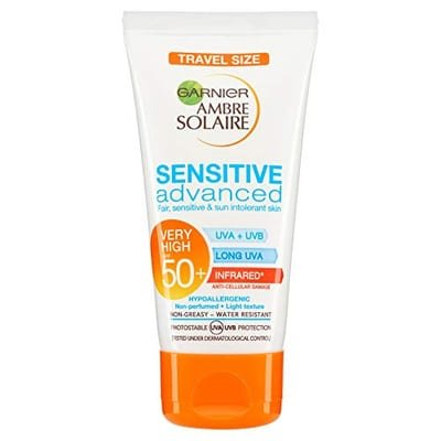 Garnier Garnier Ambre Solaire Sensitive Advanced Sun Cream Travel Mini Spf50+ 50ml