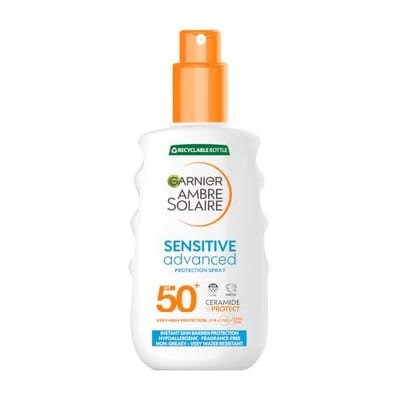 Garnier Garnier Ambre Solaire Spf 50+ Sensitive Advanced Sun Cream Spray 150ml