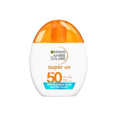 Garnier Garnier Ambre Solaire Super Uv Face Spf50 Refreshing Water Sun Cream Protection Fluid Invisible 40ml
