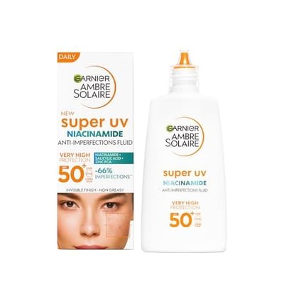 Garnier Garnier Ambre Solaire Super Uv Spf50+ Niacinamide Sun Cream Protection Face Fluid 40ml