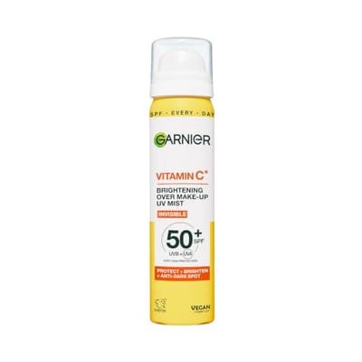 Garnier Garnier Vitamin C Brightening Over Make-Up Uv Sun Cream Mist, Invisible Protection, Spf50+, 75ml