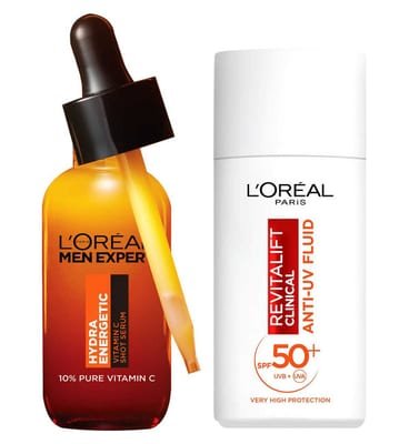 Loreal L'Oreal Men Expert Vitamin C Serum 30Ml & L'oréal Paris Uv Fluid Spf 50 50Ml Duo