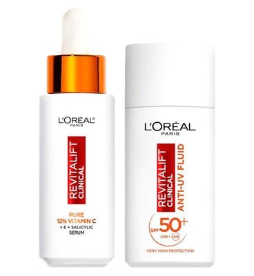 Loreal L'Oreal Paris Revitalift Vitamin C Serum 30Ml And Uv Fluid Spf 50+ 50Ml Brightening Duo