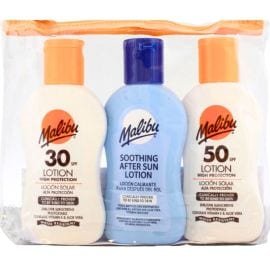 Malibu Malibu 3 Pack Sun Lotion - SPF30 , 50, and After Sun 100ml