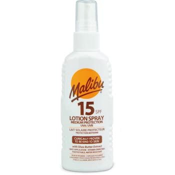 Malibu Malibu Sun Tan Lotion Spray SPF15 - 100ml