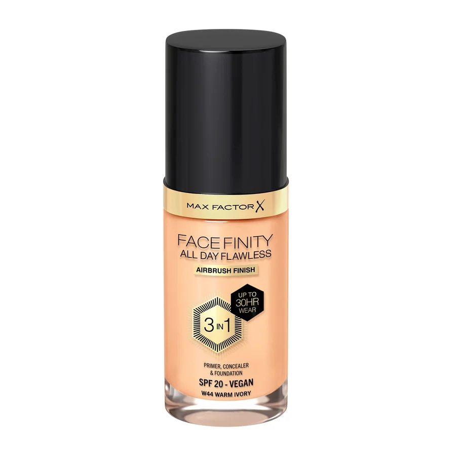 Max Factor Max Factor Facefinity All Day Flawless 3 in 1 Foundation SPF20 30ml - 44 Warm Ivory