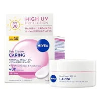 Nivea Nivea Caring Day Face Cream With Natural Argan Oil + Hyaluronic Acid Spf30 50ml