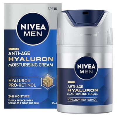 Nivea Nivea Men Anti-Age Hyaluron Day Cream Moisturiser With Hyaluronic Acid Spf15 50ml