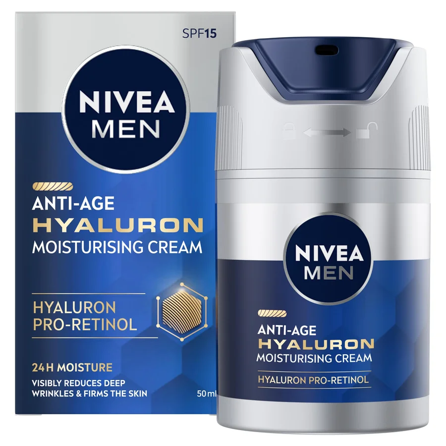 NIVEA NIVEA MEN Anti-Age Hyaluron SPF15 Moisturising Face Cream (