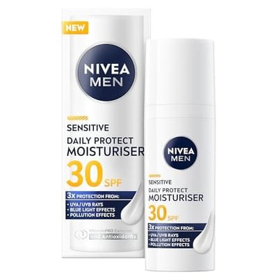 Nivea Nivea Men Sensitive Daily Protect Moisturiser Spf30 50ml