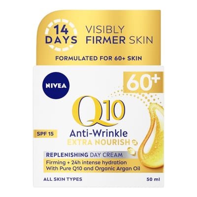 NIVEA NIVEA Q10 Anti-Wrinkle 60+ Extra Nourishing Day Cream SPF15 (