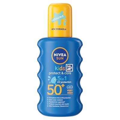 Nivea Nivea Sun Kids Coloured Cream Spray Spf50+200 ml, 200ml