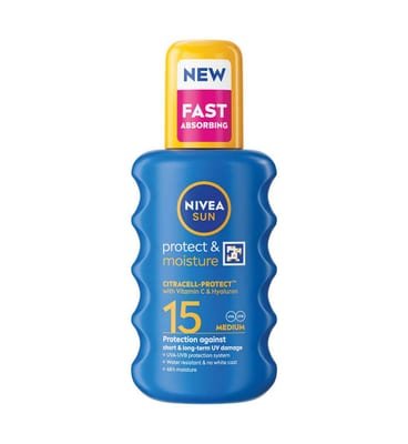 Nivea Nivea Sun Protect & Moisture Cream Spray Spf 15200 ml, 200ml
