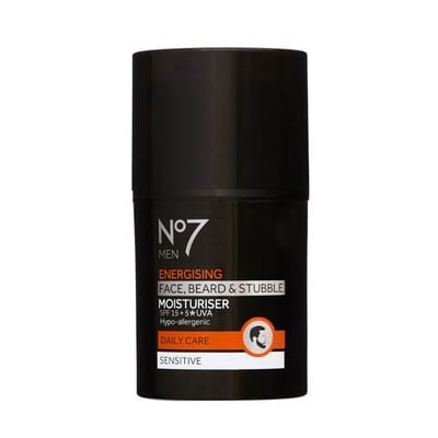 NO7 No7 Men Energising Face, Beard & Stubble Moisturiser SPF15 50ml