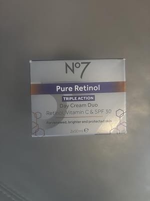 NO7 No7 Pure Retinol, Vitamin C & SPF30 Day Cream Duo, 2 x 50 ml