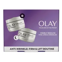 Olay Olay Anti-Wrinkle Firm & Lift Giftset: Spf15 Day Face Cream+ Night Cream Moisturiser
