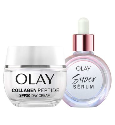 Olay Olay Super Serum 30Ml & Collagen Peptide Spf30 Day Cream 50Ml Bundle