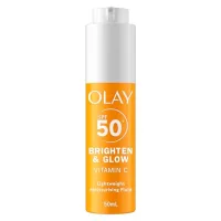 Olay Olay Vitamin C Brighten & Glow 3In1 Moisturiser Face Fluid Spf50+ Hydrating Primer 50ml