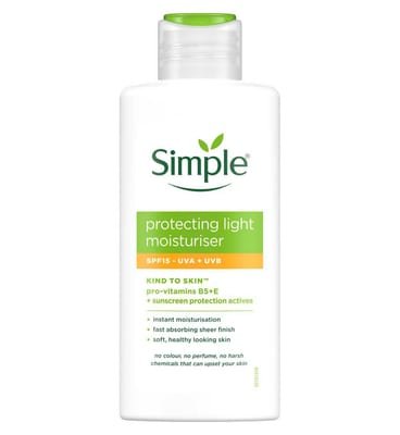 Simple Simple Kind To Skin Protecting Light Moisturiser Spf 15 125 ml