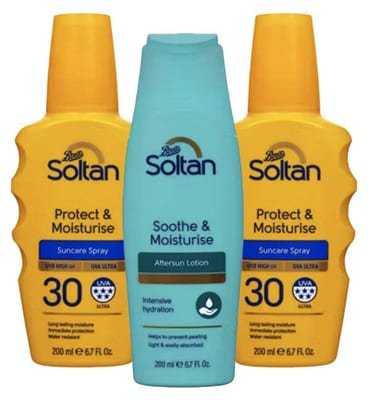 Soltan Soltan Spf30 Protect & Moisturise Spray Aftersun Bundle