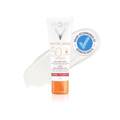 Vichy Vichy Capital Soleil Anti-Ageing 3-In-1 Daily Sun Protection Cream For Face Spf50 50ml