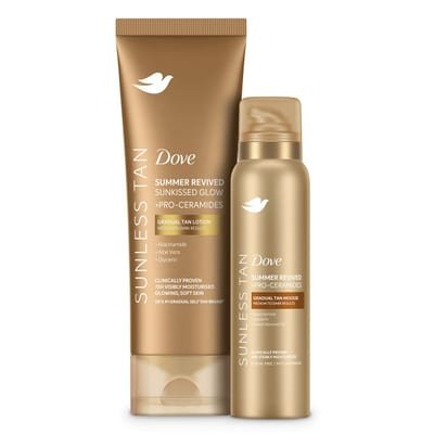 Dove Dove Gradual Self Tan Dark Mousse And Lotion Bundle
