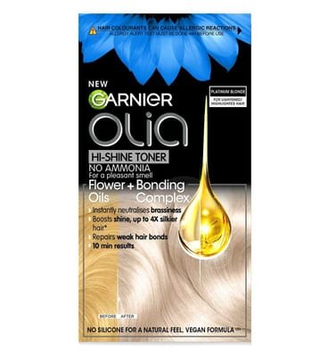Garnier Garnier Olia 10.01 Platinum Toner: Hi-Shine, Neutralises Brassy Tones, For Brilliant, Cool Blonde, 243g
