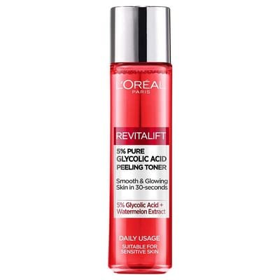 Loreal L'Oreal L’oreal Paris 5% Glycolic Acid Peeling Toner, Exfoliates & Renews Skin Surface 180ml